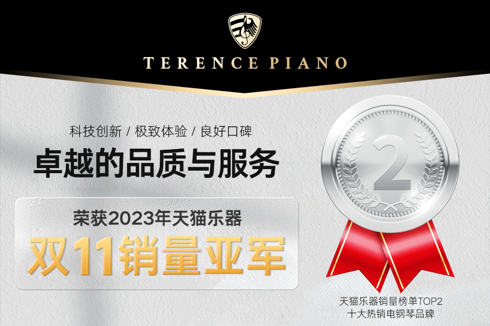 恭喜TERENCE榮獲2023年天貓樂器雙11銷量亞軍！